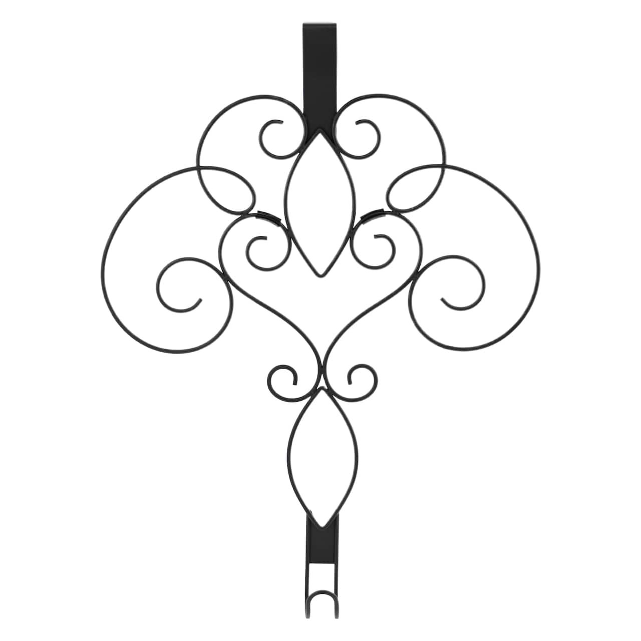 Haute Decor 18" Black Scrollwork Wreath Door Hanger